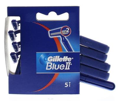Gillette Gillette Blue II Wegwerp Scheermesjes - 5 stuks Gillette Gillette Blue II Wegwerp Scheermesjes - 5 stuks