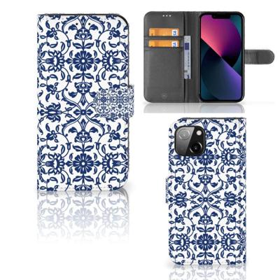 Apple iPhone 13 Hoesje Flower Blue