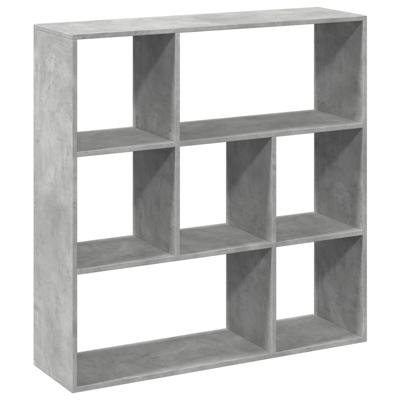 Boekenkast 102x29x143 cm bewerkt hout betongrijs