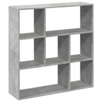 Boekenkast 102x29x143 cm bewerkt hout betongrijs - thumbnail