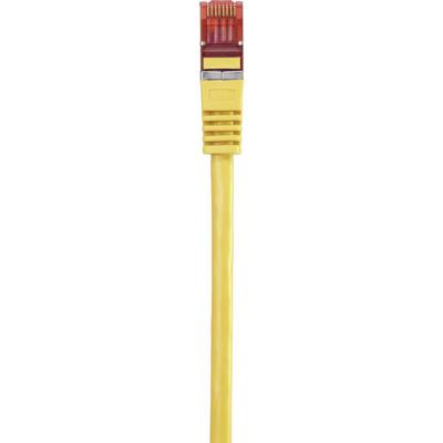 Renkforce RF-5191076 RJ45 Netwerkkabel, patchkabel CAT 6 S/FTP 10.00 m Geel Snagless, Vergulde steekcontacten, Vlambestendig 1 stuk(s)