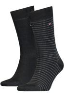 Tommy Hilfiger Men Small Stripe Sock Black 2-Pack-47/49 - thumbnail