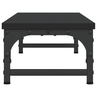 Monitorstandaard 85x23x15,5 cm bewerkt hout zwart