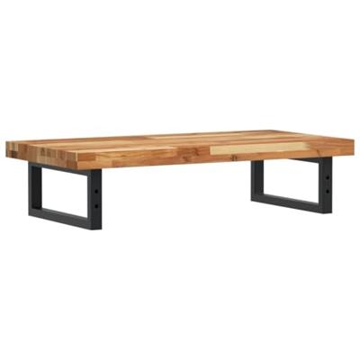 Badkamer wandschap staal en massief acaciahout