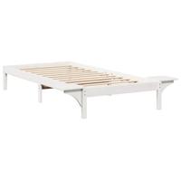 Bedframe met nachttafels Wit 100 x 200 cm Wit - thumbnail