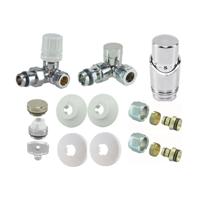 Riko luxe Thermostatische radiator aansluitset haaks verkeerd links - thumbnail