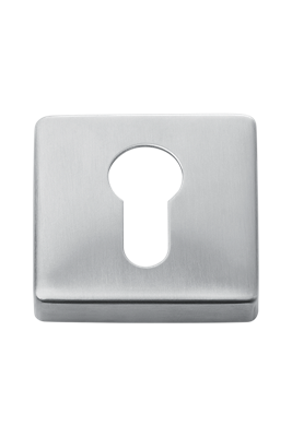 Cilinderrozet rvs vierkant