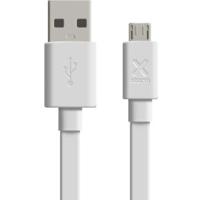 Xtorm Flat USB to Micro USB cable (1m) White - thumbnail