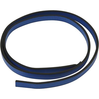 Creativ Company Band van imitatie leer, b: 10 mm, dikte 3 mm, blauw, 1 m/ 1 doos