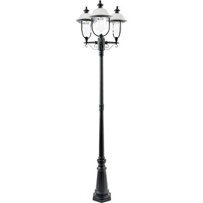 KonstSmide Staande buitenlampParma 218cm rvs met zwart - 7243-000