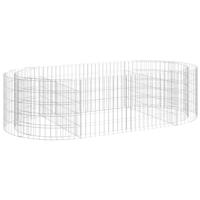 VidaXL Gabion plantenbak verhoogd 200x100x50 cm gegalvaniseerd ijzer - thumbnail