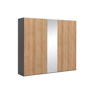 Goossens Kledingkast Easy Storage Ddk, Kledingkast 253 cm breed, 220 cm hoog, 4x draaideur en 1x spiegel draaideur midden Goossens Kledingkast Easy Storage Ddk, Kledingkast 253 cm breed, 220 cm hoog, 4x draaideur en 1x spiegel draaideur midden