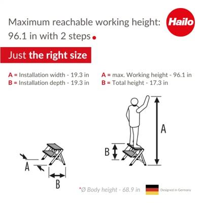 Hailo 4310-001 mk60 standardline 2 treden trapkruk