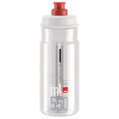ELITE bidon "jet plus" bottle jet plus 550ml clear/red