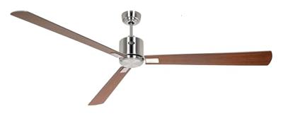 CasaFan ECO NEO III 180-4 BN-NB/KI WiFi Flügel Nussbaum/Kirsche Plafondventilator 28 W (Ø x h) 180 cm x 360 mm Chroom (geborsteld) Met afstandsbediening, CasaFan ECO NEO III 180-4 BN-NB/KI WiFi Flügel Nussbaum/Kirsche Plafondventilator 28 W (Ø x h) 180 cm x 360 mm Chroom (geborsteld) Met afstandsbediening,