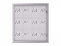 Buiten- binnenvitrine wand MAULexcite whiteboard 4xA4 met slot - thumbnail