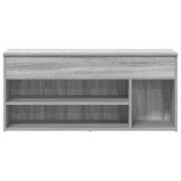 VidaXL Schoenenbank 102x30,5x45cm bewerkt hout grijs sonoma eikenkleur - thumbnail