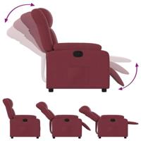 Fauteuil verstelbaar stof wijnrood - thumbnail