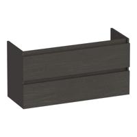 Brauer Joy - Onderkast Ondiep - 100 cm - met 2 Softclose Lades Greeploos en 1 Sifon Uitsparing - Timber Anthracite - thumbnail
