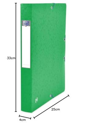 Elastobox oxford top file+ a4 40mm groen | 9 stuks