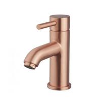 Wiesbaden Cadans wastafelmengkraan laag geborsteld koper - thumbnail