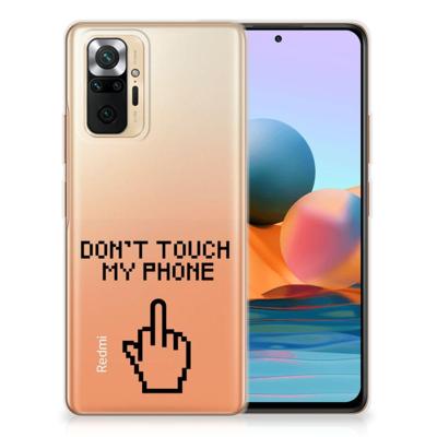 Xiaomi Redmi Note 10 Pro Silicone-hoesje Finger Don't Touch My Phone Xiaomi Redmi Note 10 Pro Silicone-hoesje Finger Don't Touch My Phone