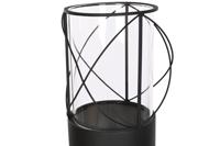 KaarshoudersHome ESPRIT Zwart Metaal Kristal 27 x 27 x 125 cm (2 Stuks) - thumbnail