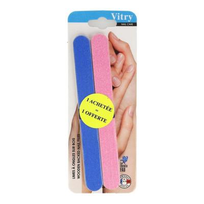 Vitry Nail Care Wood Backed Files Vijl Ref.68 5Stuks