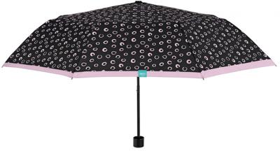 paraplu cirkels dames 97 cm microfiber zwart/roze paraplu cirkels dames 97 cm microfiber zwart/roze