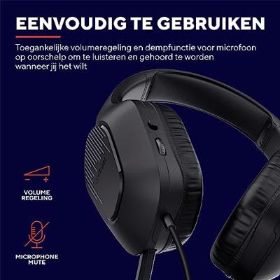 Trust GXT 415 Zirox Over-ear gamingheadset Headset Zwart - thumbnail