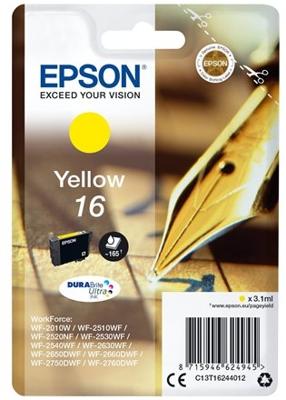 Epson C13T16244022 3.1ml 165pagina's Geel inktcartridge