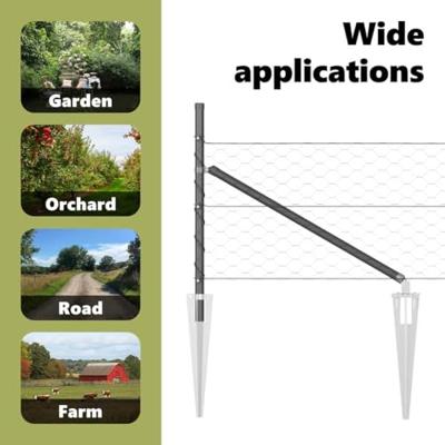 VidaXL Afrasteringspaal grijs 25 x 0,4 m (50 mm gaas) staal en pvc VidaXL Afrasteringspaal grijs 25 x 0,4 m (50 mm gaas) staal en pvc