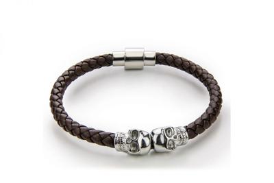 Monomen Men&apos;s Genuine Nappa Leather Bracelet MM10827SO