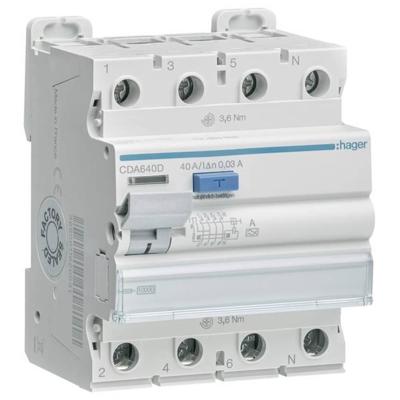 Hager CDA640D Aardlekschakelaar A 4-polig 40 A 0.03 A 400 V
