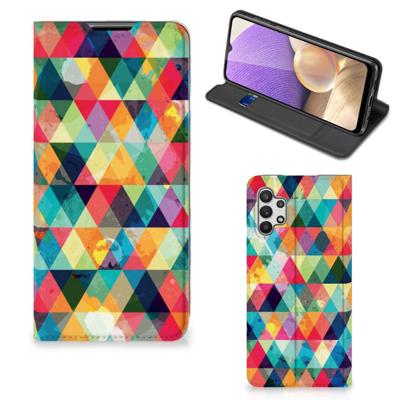 Samsung Galaxy A32 5G | Hoesje met Magneet | Geruit Samsung Galaxy A32 5G | Hoesje met Magneet | Geruit