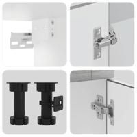 4-delige Keukenkastenset Porto bewerkt hout grijs sonoma eiken - thumbnail