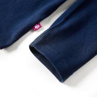 Kindershirt met lange mouwen dierenprint 92 marineblauw - thumbnail