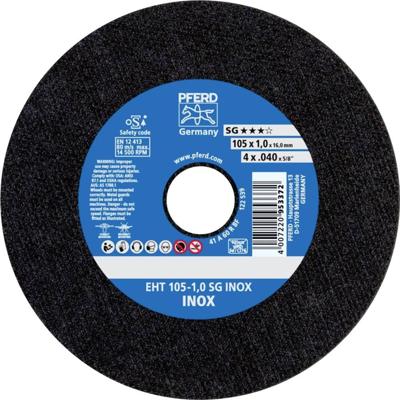 PFERD TOOLS EHT 105-1,0 SG INOX/16,0 61315113 Doorslijpschijf recht 105 mm 25 stuk(s) RVS PFERD TOOLS EHT 105-1,0 SG INOX/16,0 61315113 Doorslijpschijf recht 105 mm 25 stuk(s) RVS