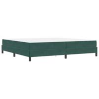 Boxspringbed met matras Donkergroen 200 x 200 cm Fluweel - thumbnail