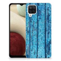 Samsung Galaxy A12 | Bumper Hoesje | Wood Blue - thumbnail