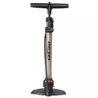 BETO Hogedrukpomp met meter met dubbele kop - staal - titanium/grijs - thumbnail