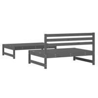 2-delige Loungeset massief grenenhout grijs - thumbnail
