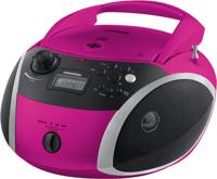 Grundig GRB 3000 BT draagbare radio Boombox met Bluetooth roze/zilver - thumbnail