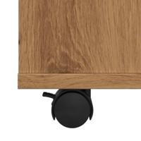 Rolkast 60x53x72 cm bewerkt hout artisanaal eikenkleurig - thumbnail