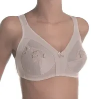 Sassa Mode soft Bh zonder beugel - 12906 - Brede bandjes - bh Grote maten - Wit - Huidskleur - 105C - 105C - thumbnail