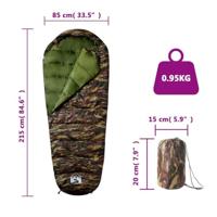 VidaXL Slaapzak mummie voor volwassenen camping 3 seizoenen - thumbnail