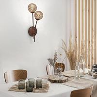 Paul Neuhaus Wandlamp Greta 2 lichts H 44 cm bruin - thumbnail