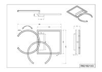 Trio Led plafondlampPivot 23w - 4000K - 54,5cm wit - R62162131 - thumbnail