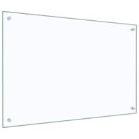 VidaXL Spatscherm keuken 90x60 cm gehard glas transparant - thumbnail