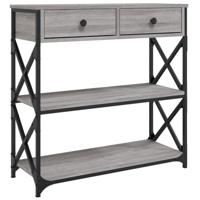 Wandtafel 75x28x75 cm bewerkt hout grijs sonoma eikenkleurig - thumbnail